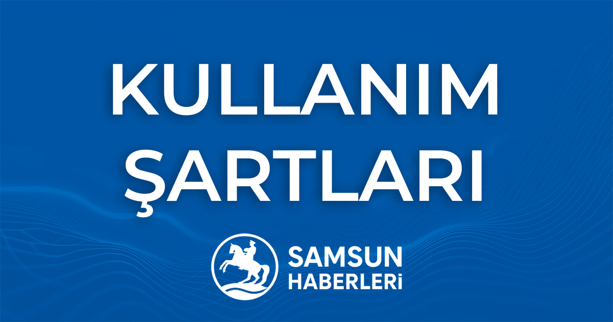 Kullanım Şartları 1 Samsun Haberleri Kullanım Şartları sayfası öne çıkan görseli, mavi dalgalı arka plan üzerinde büyük 'Kullanım Şartları' yazısı ve alt kısımda Samsun Haberleri logosu.